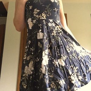 old navy mini dress, botanical print